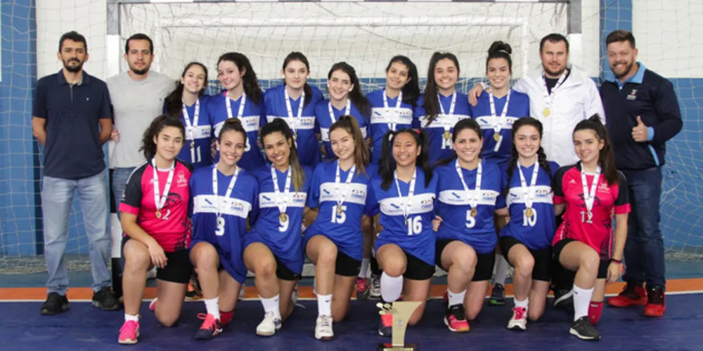 Imagem ilustrativa da imagem PG fatura títulos no handebol e vôlei feminino nos JOJUPs