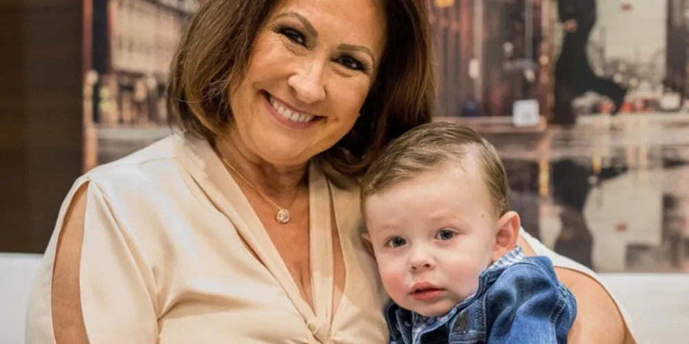 Celma Gorte Starcke e seu neto Alex Starcke Farago
