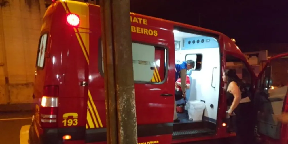 Vítima teve que ser socorrida por equipes do Corpo de Bombeiros