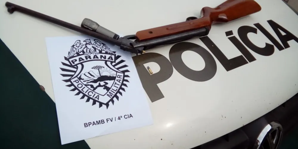 Imagem ilustrativa da imagem Polícia Ambiental apreende espingarda e munições
