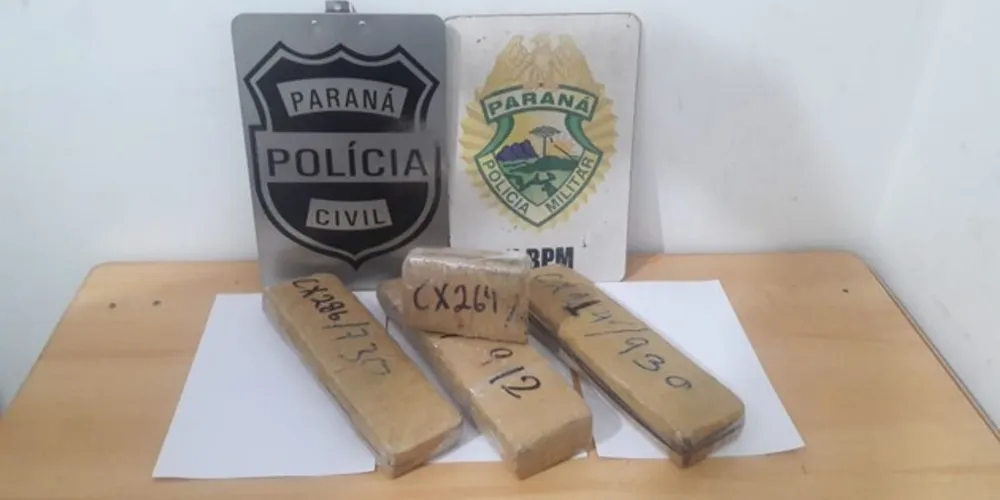Droga estava na mochila do rapaz preso