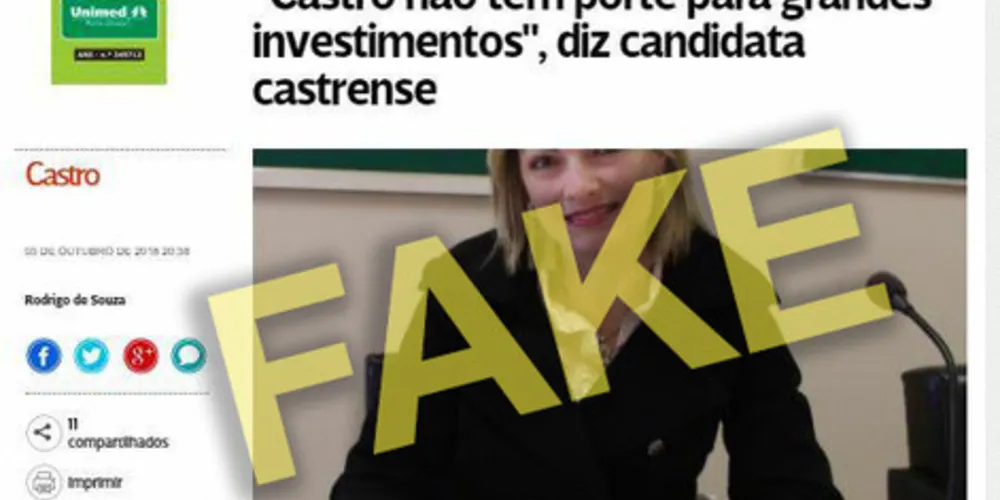 Imagem ilustrativa da imagem Imagem do portal aRede com declaração de candidata é fake