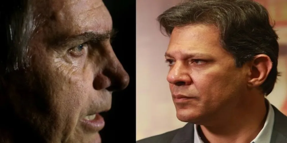 Bolsonaro e Haddad na disputa da Presidência