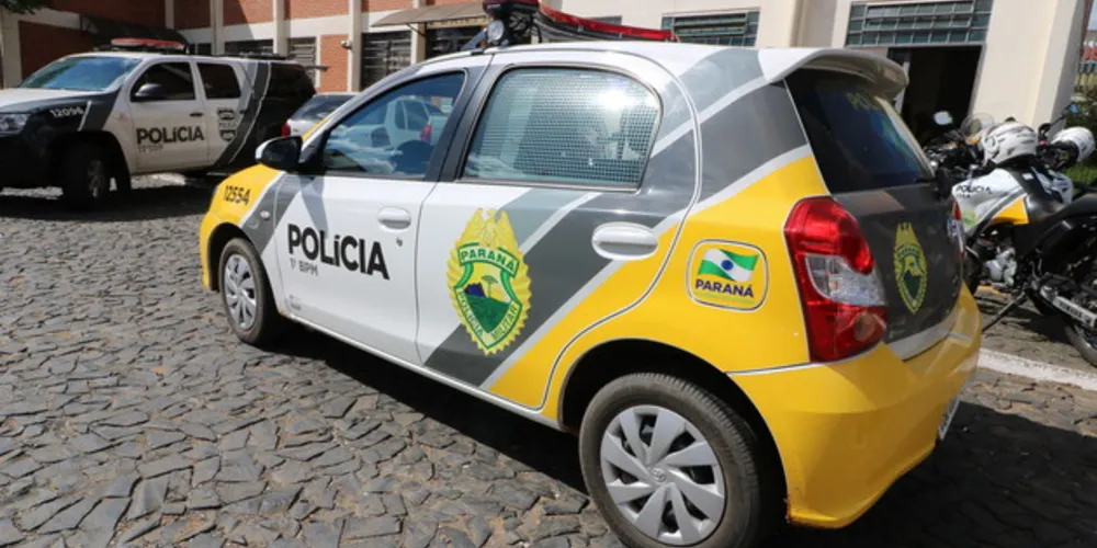 Suspeito foi levado pela PM até a delegacia da Polícia Civil
