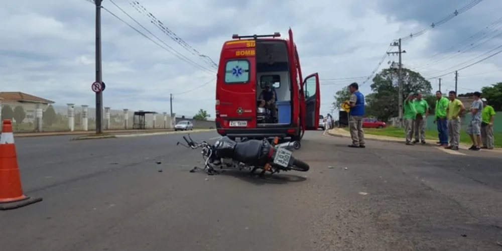 Motociclista teve ferimentos graves no corpo