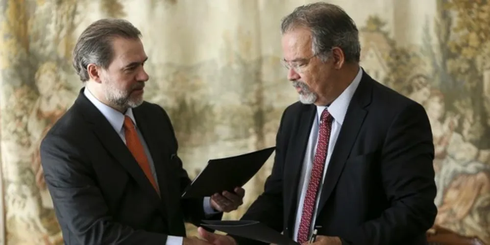Recursos foram anunciados pelo presidente do Supremo Tribunal Federal, ministro Dias Toffoli (à esquerda), e pelo ministro da Segurança Pública, Raul Jungmann 