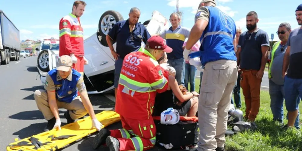 Vítima foi atendida por equipes da CCR RodoNorte.