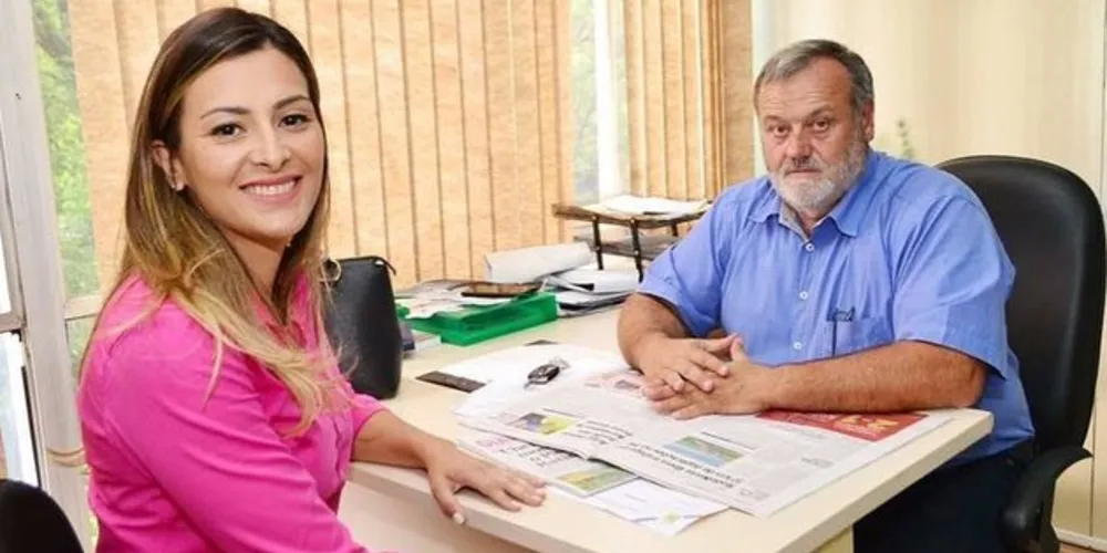 Paulo Balansin, autor do projeto, com a deputada eleita, Mabel Canto