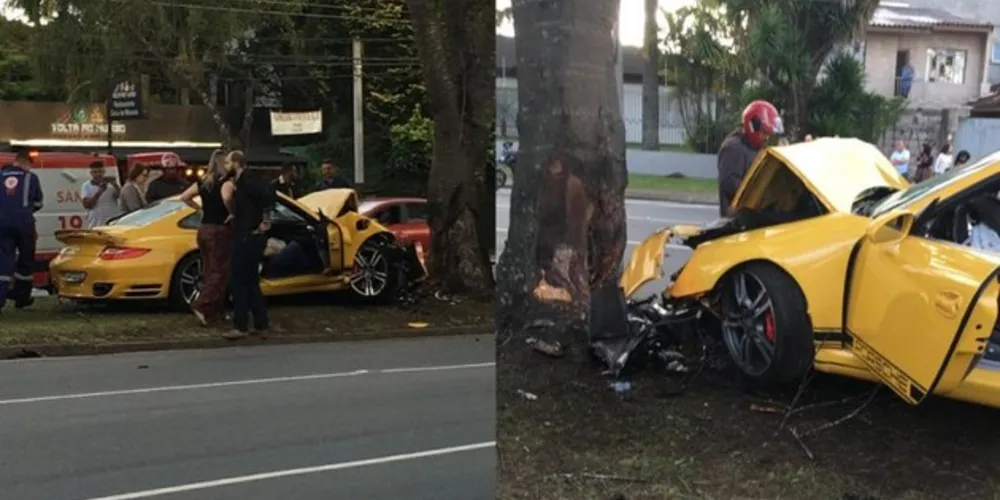 Acidente chamou a atenção de quem passava pelo Jardim Social, em Curitiba