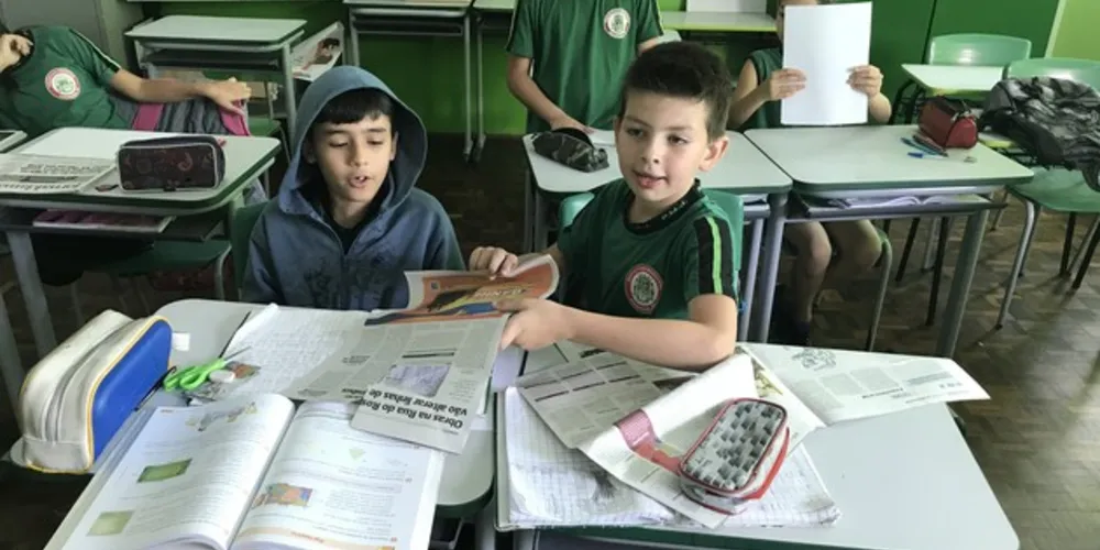 Imagem ilustrativa da imagem Turma de Jaguariaíva analisa reportagens do JM