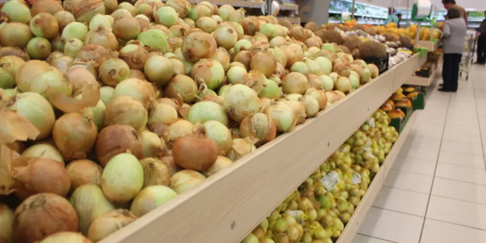 A cebola foi o produto que registrou a maior alta em 30 dias, na casa de 51%