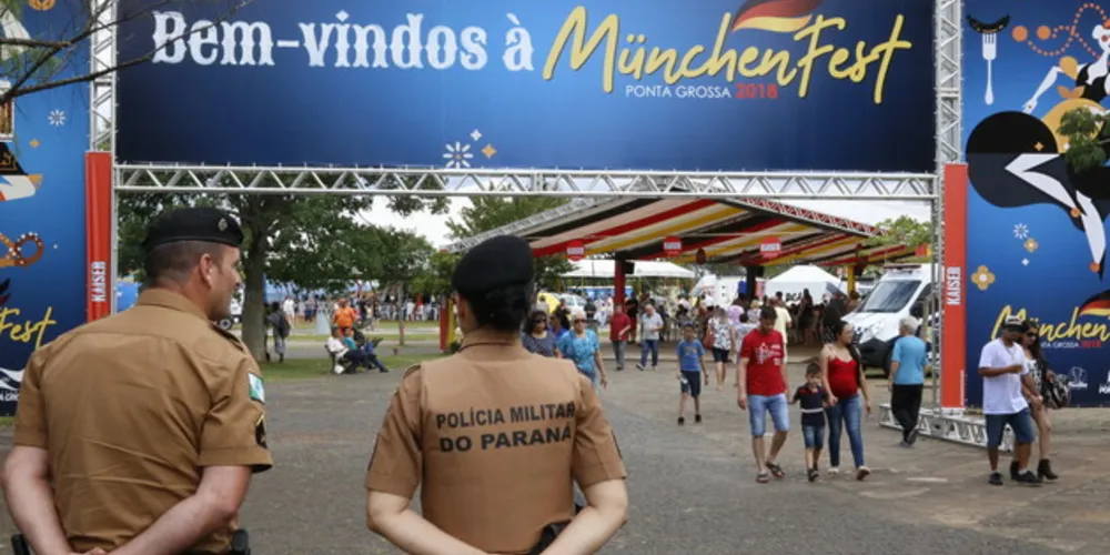 Equipes da Polícia Militar estiveram nos quatro dias de festa