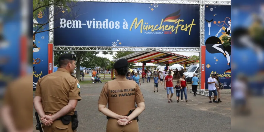 Equipes da Polícia Militar estiveram nos quatro dias de festa