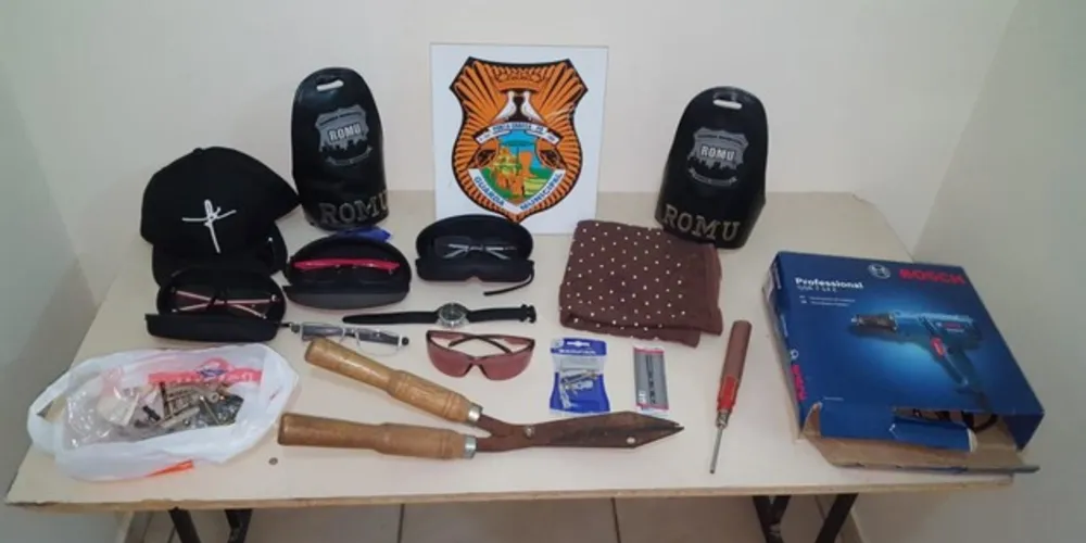 Objetos que seriam furtados foram apreendidos pela Guarda Municipal
