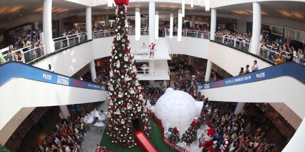 Natal Palladium acontece até o dia 6 de janeiro; Papai Noel fica no Shopping até o dia 24