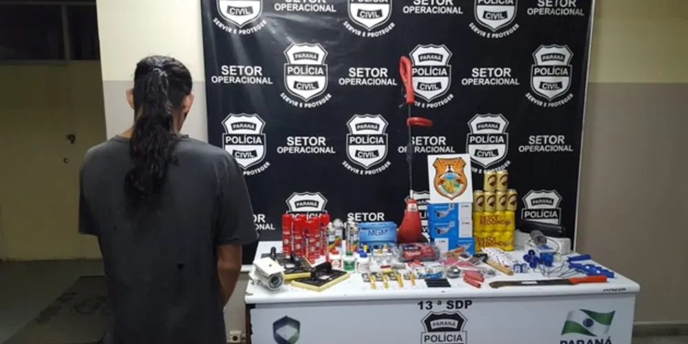Produtos furtados foram encontrados na casa do suspeito