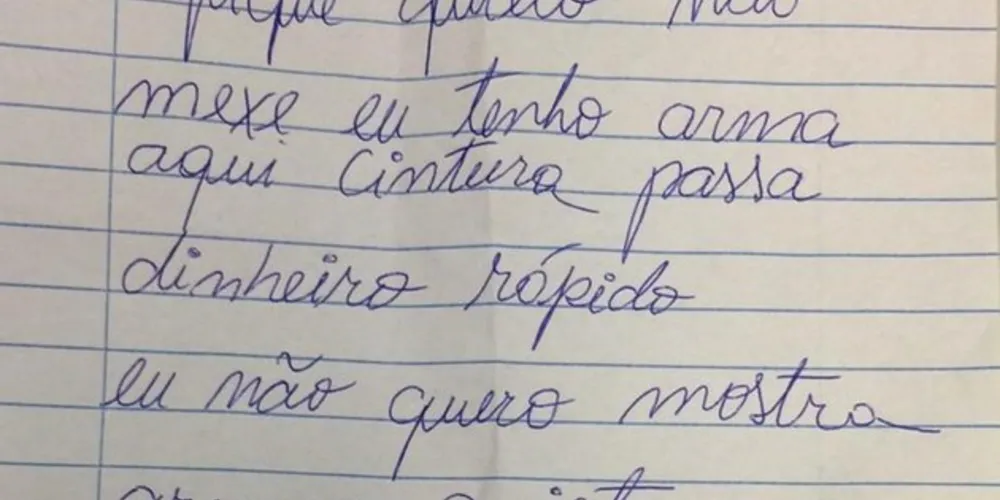 Segundo a polícia, o homem já conseguiu assaltar outros três locais com a mesma tática antes de ser detido 