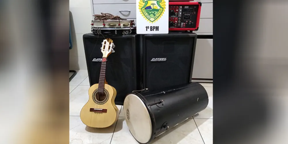 Equipamentos de som foram apreendidos e levados ao Fórum