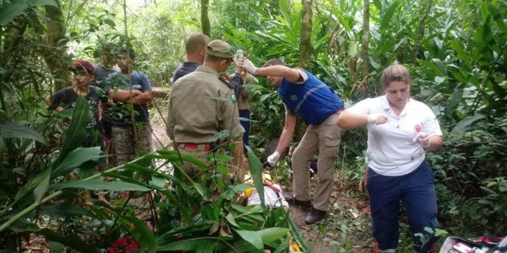 Acidente aconteceu em local de difícil acesso