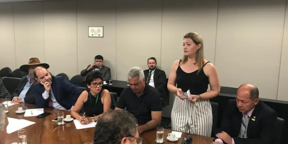 Aline Sleutjes (PSL) participou da reunião que definiu o apoio à Rodrigo Maia na corrida pela presidência da Câmara.