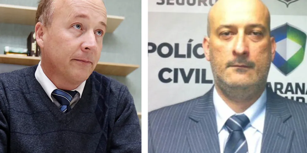 Novo comandante (dir.) deixa a delegacia de Cascavel para substituir Danilo Cesto (esq.)