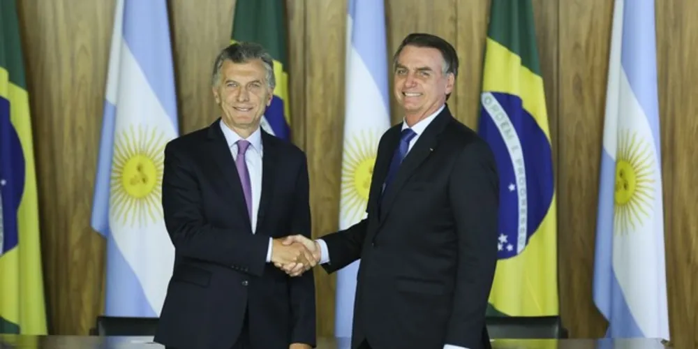 Bolsonaro e o presidente da Argentina, Mauricio Macri, se reuniram pela manhã