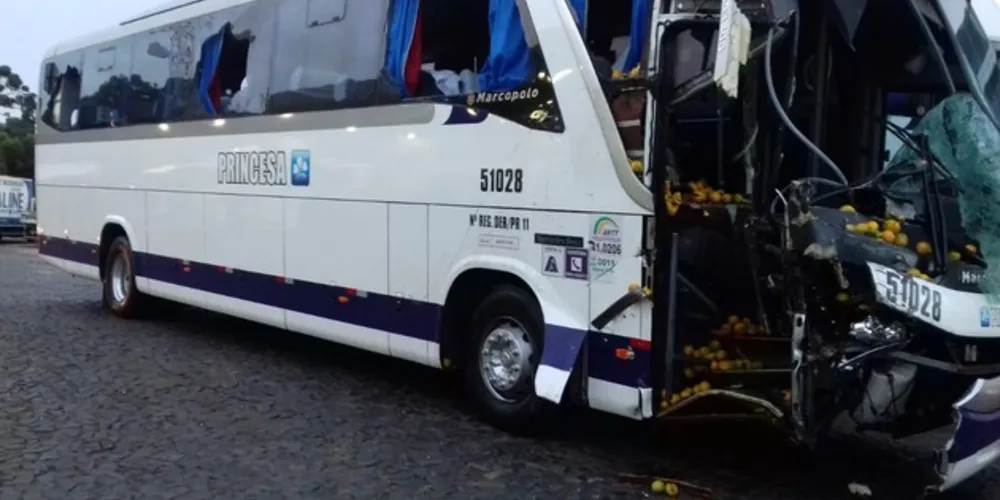 Imagem ilustrativa da imagem Ônibus e caminhão colidem na BR-376