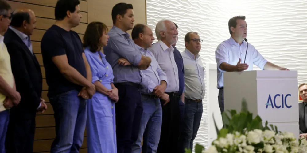 Governador Carlos Massa Ratinho Júnior na Associação Comercial e Industrial de Cascavel (ACIC) -  Cascavel, 07/02/2019  -  Foto: Arnaldo Alves/ANPr