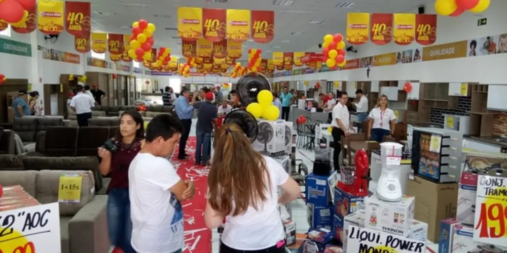 Loja tem 600 metros quadrados