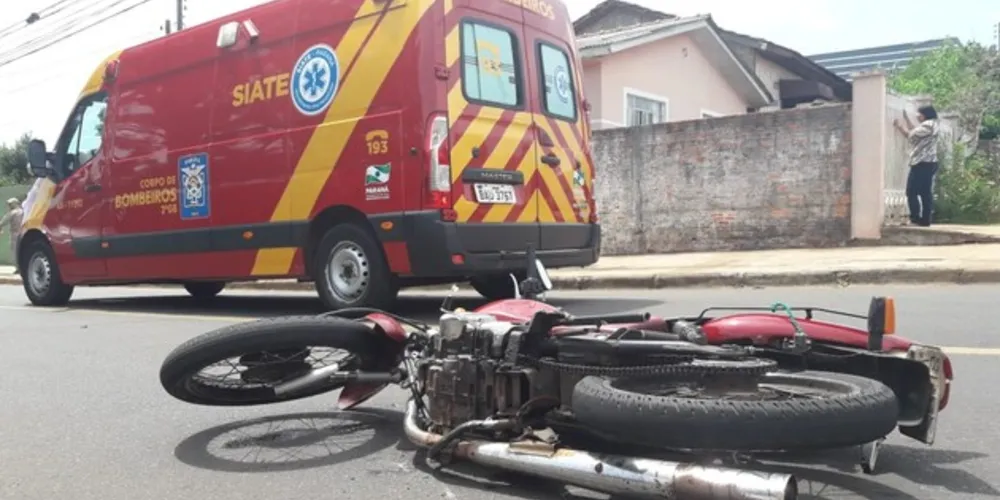 Imagem ilustrativa da imagem Acidente com moto deixa homem ferido em PG