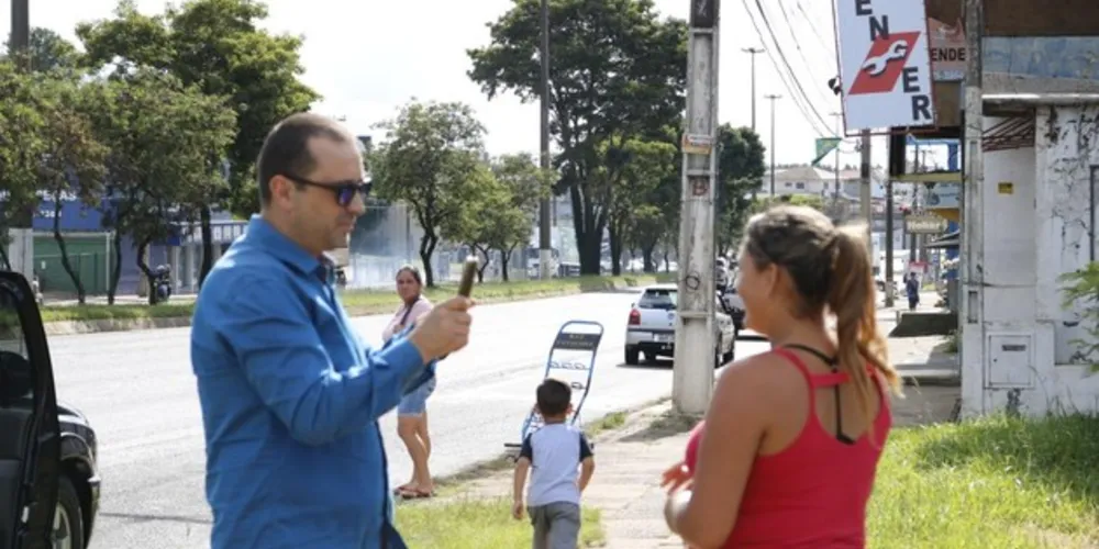 Vereador esteve na região durante a tarde de quinta-feira