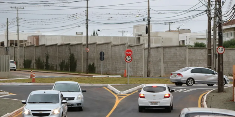 Uma das obras recentes foi a rotatória no bairro de Oficinas