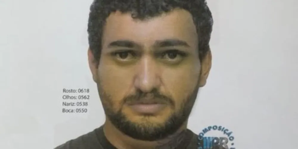 Foi divulgado o retrato falado do homem, elaborado pelo Instituto de Identificação
