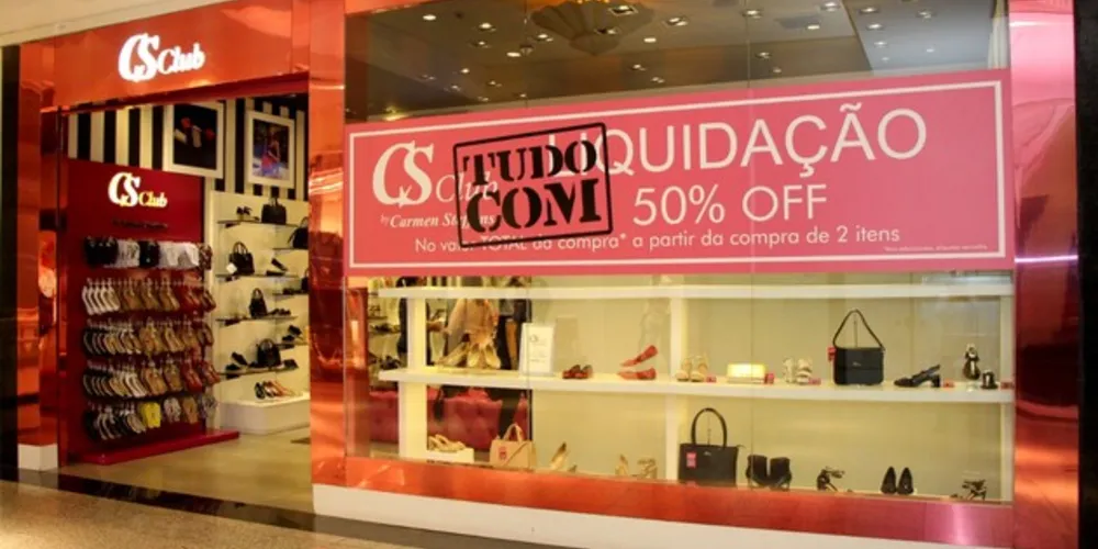 Loja da CS Club em Ponta Grossa fica localizada no Shopping Palladium, no segundo piso