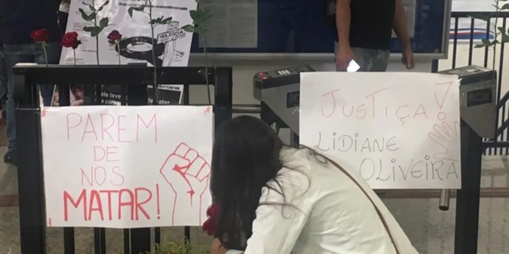 Imagem ilustrativa da imagem Alunos da Unopar protestam contra feminicídio