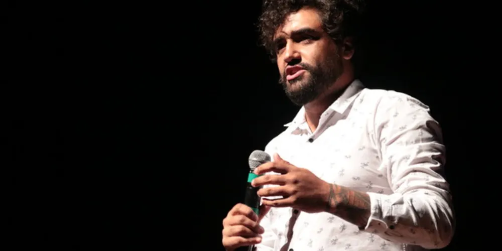 Hallorino Jr foi a atração principal do evento e usou experiência própria para criar o texto