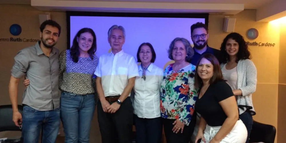 Akihiko Takahashi, está realizando uma semana de formação para mais de 40 educadores das três redes públicas de ensino