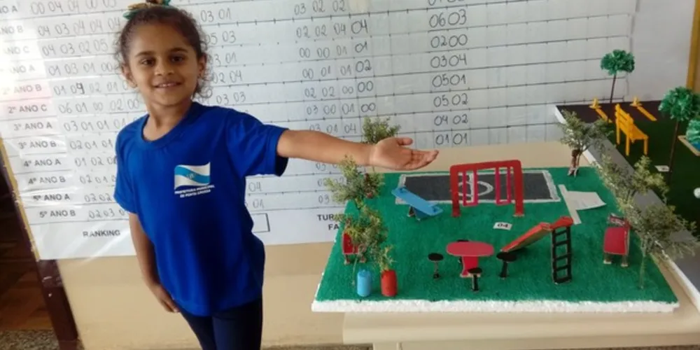 O diferencial do trabalho foi a união familiar das crianças para realizar a construção da maquete