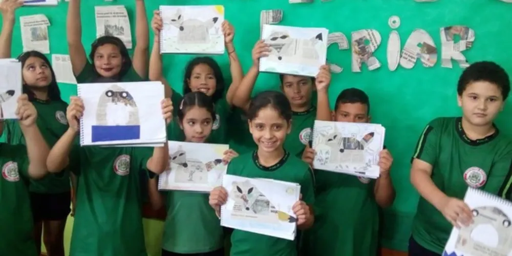 Imagem ilustrativa da imagem Turma aprende sobre estrutura dos jornais impressos