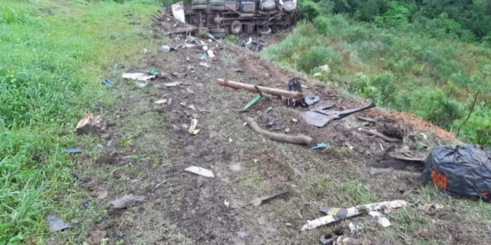 Segundo a Polícia Rodoviária Federal (PRF), o motorista se deslocava para Santa Catarina, na descida da serra, em um caminhão carregado com abacaxis.
