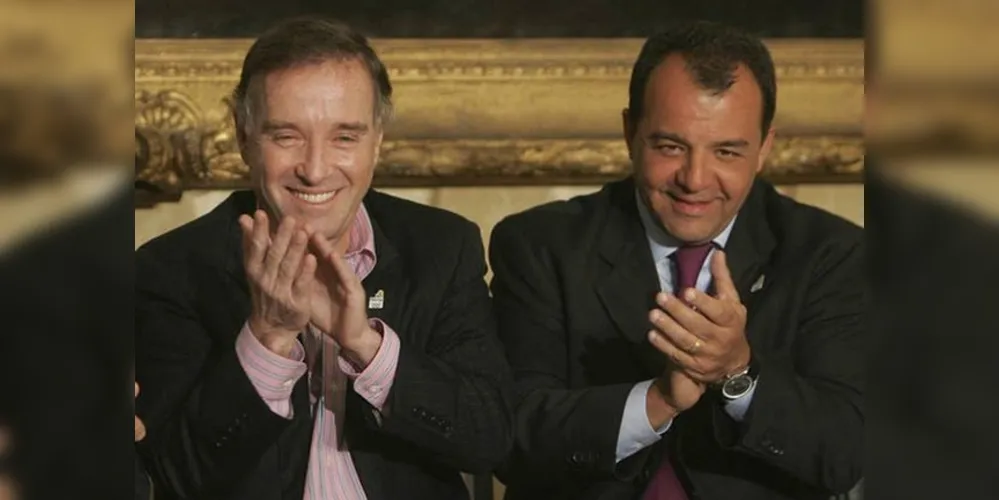 Ex-governador Sérgio Cabral e o empresário Eike Batista