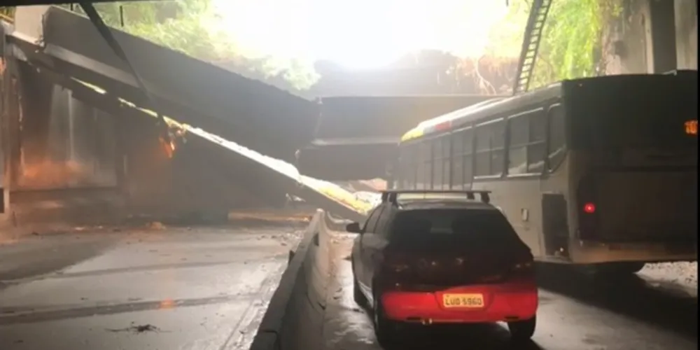 Estrutura do Túnel Acústico desabou