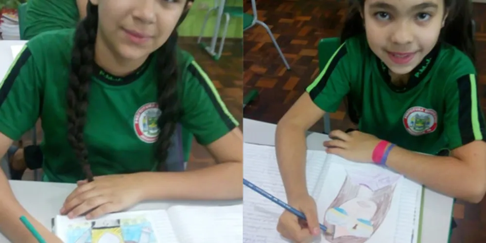 Imagem ilustrativa da imagem Turma desenvolve atividade sobre a própria identidade