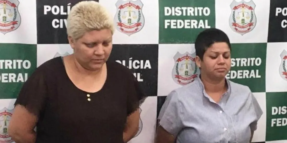 Rosana Auri da Silva Cândido, de 27 anos, e a namorada Kacyla Priscyla Santiago Damasceno Pessoa estão presas 