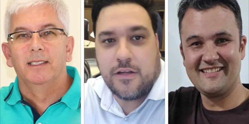 Roberto Ferensovicz (esq.), Pedro Lazari (centro) e Paulo Eduardo Wanderley (dir.) disputam a eleição nesta terça