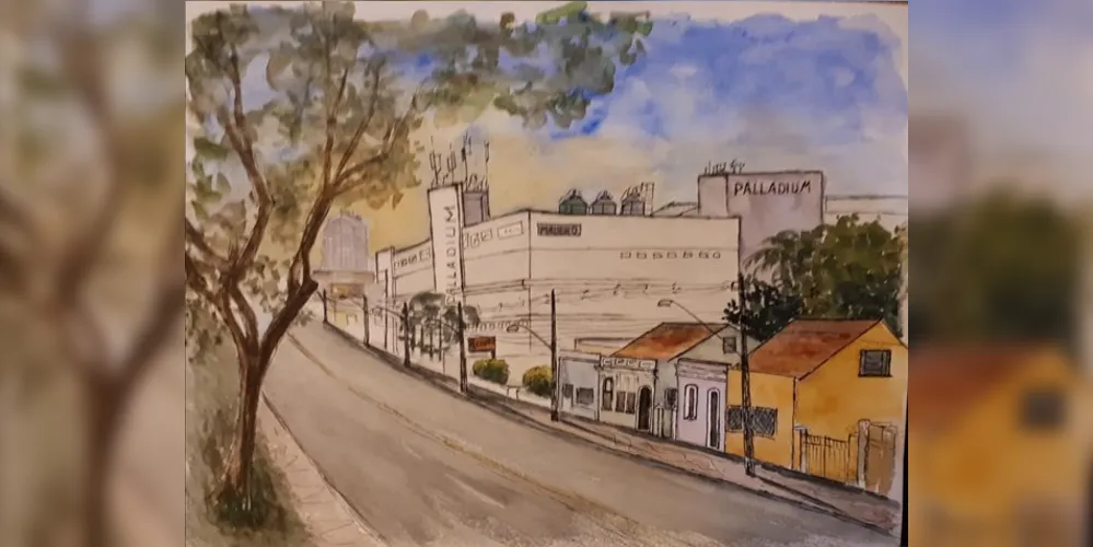 Desenhistas retrataram aproximadamente 140 imagens de Ponta Grossa, entre parques, igrejas, patrimônios históricos e culturais