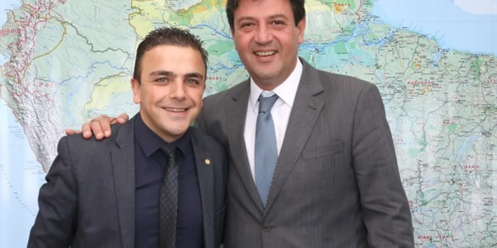Deputado federal Aliel Machado se reuniu esta semana com o ministro da Saúde, Luiz Henrique Mandetta