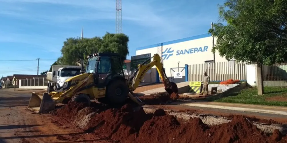 Sanepar mantém obras no sistema de abastecimento de Ponta Grossa 