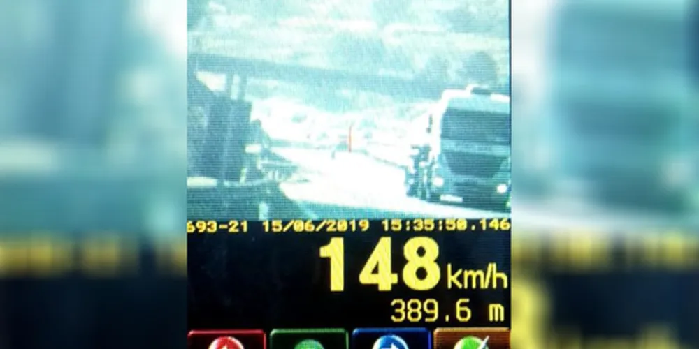 Excesso de velocidade foi registrado em trecho onde limite é de 80 km/h