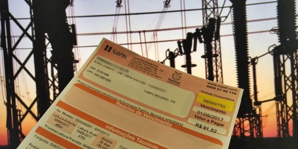 Consumidores atendidos pela Copel terão tarifas reajustadas a partir do dia 24 de junho